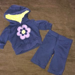 Carters newborn sweatsuit set